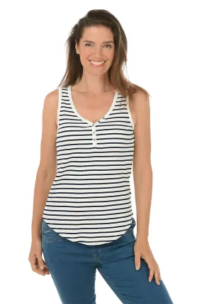 Nautical Striped Ribbed Tank Versatile Style