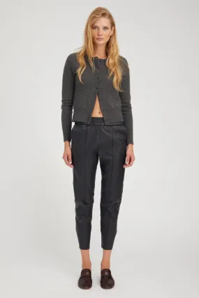 Navy Leather Joggers Recycled fibers Freedom Motion