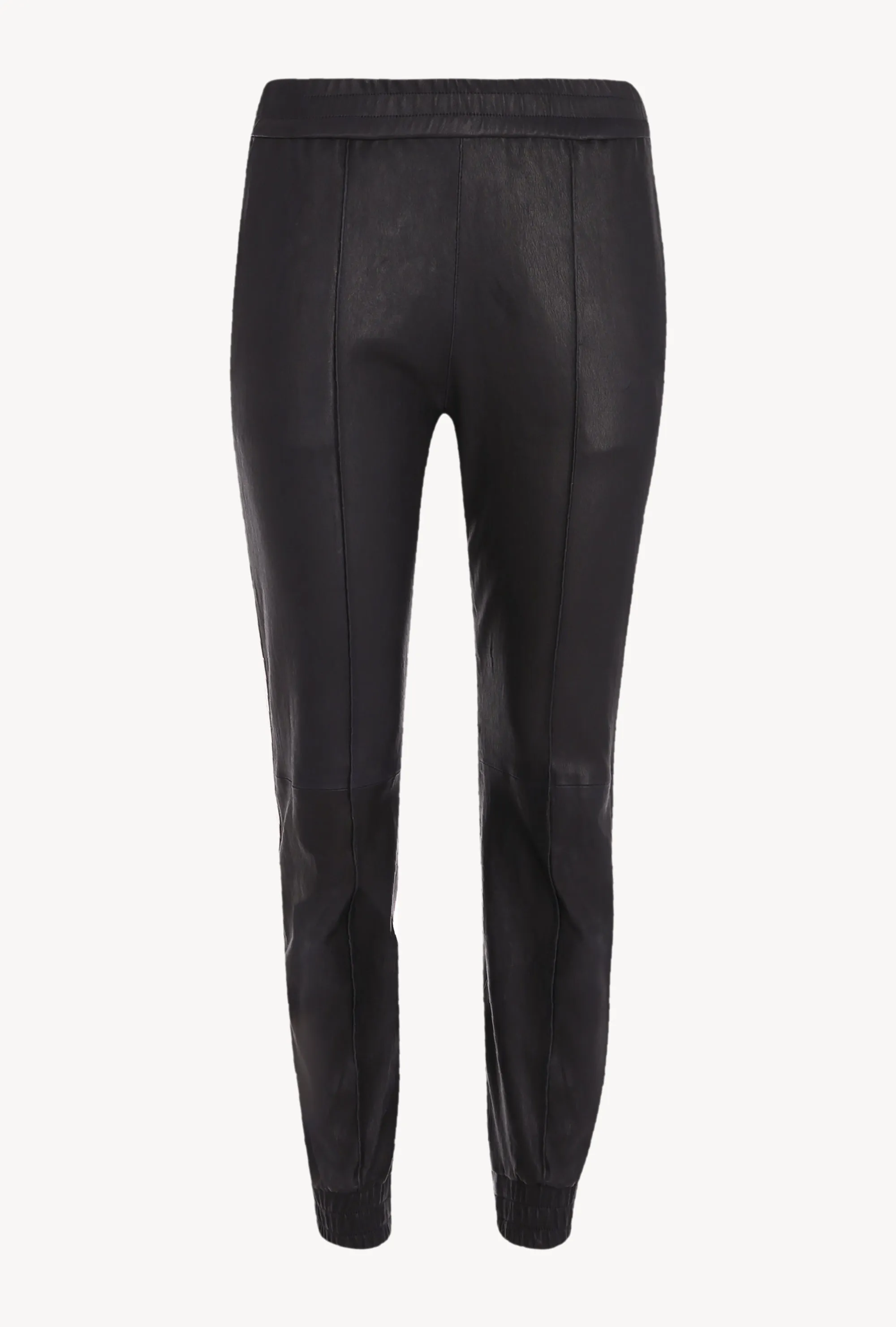 Navy Leather Joggers Hygienic Coating