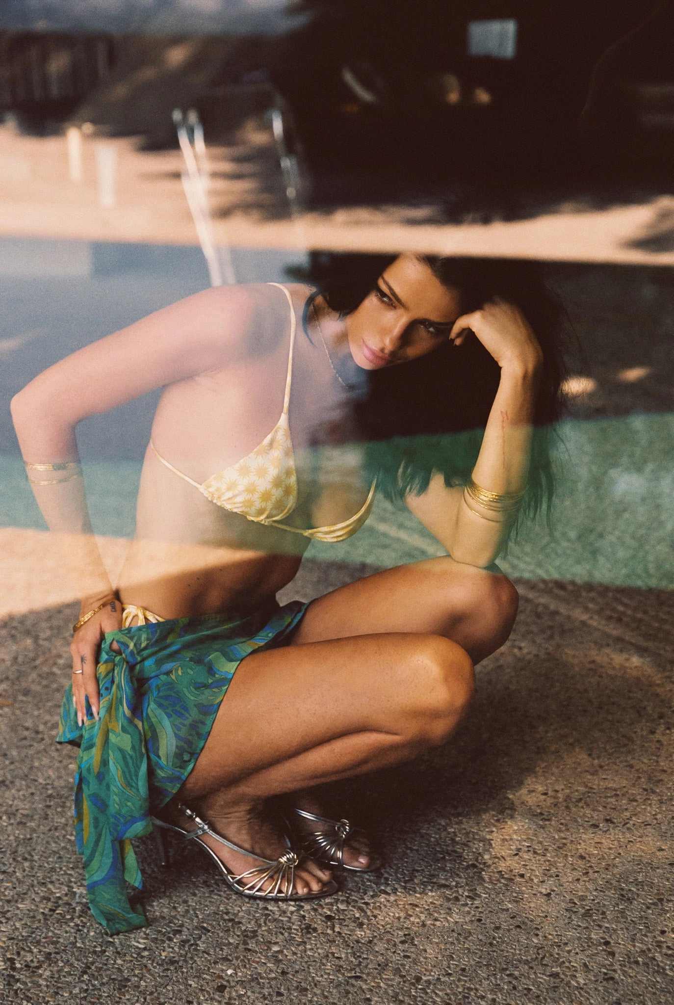 Skye Mini Skirt Chiffon - Cannes tech fabric