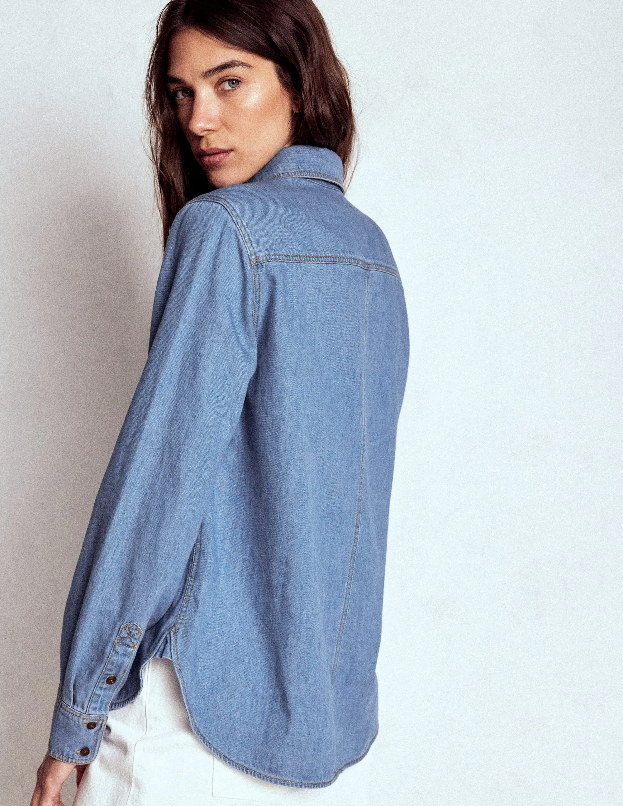 BondedHemline Denim Shirt-Light Authentic