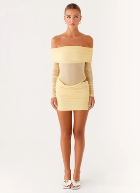 No Doubt Mini Dress - Yellow