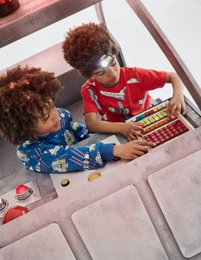 SoftBrushed QuickDry Textile Glow-In-The-Dark T-shirt-Poppy Red Satellite