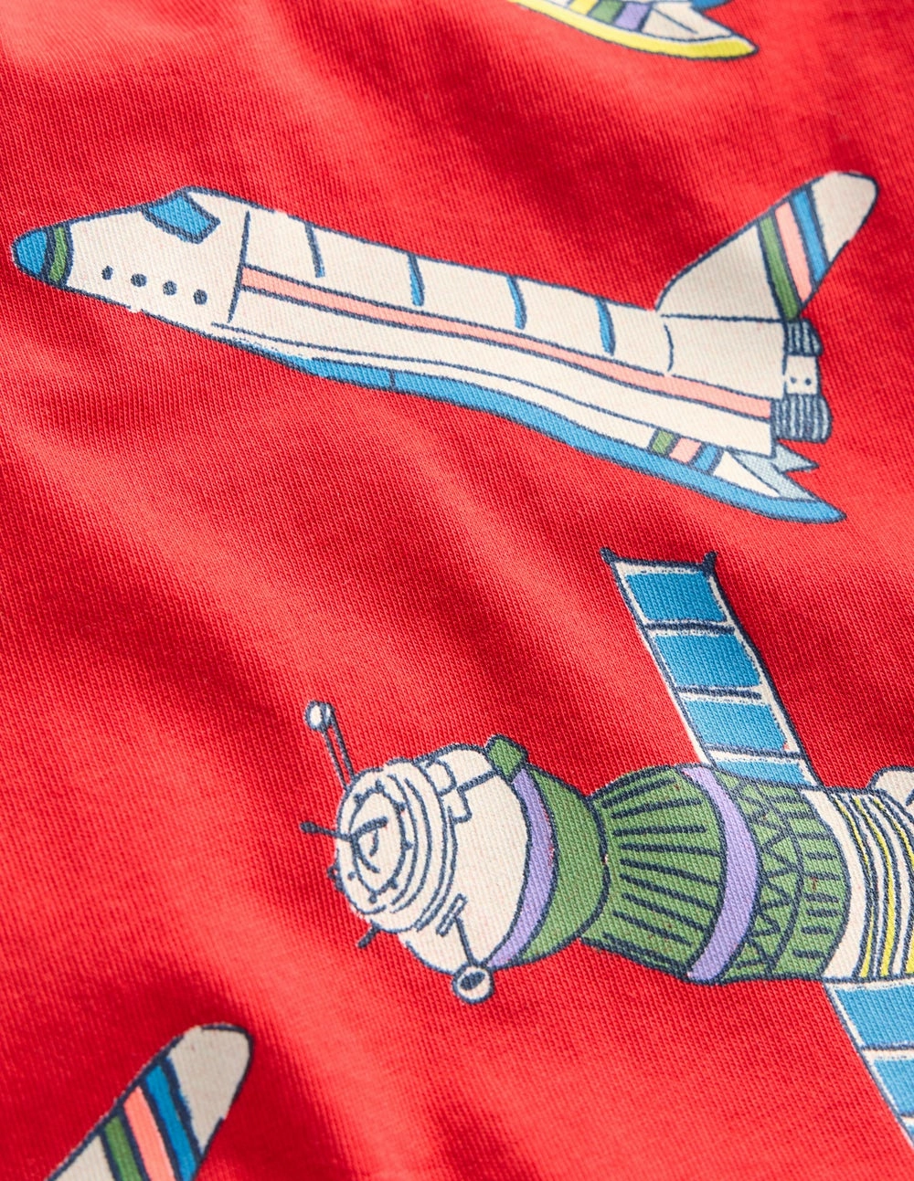 Reinforced Hemline Glow-In-The-Dark T-shirt-Poppy Red Satellite