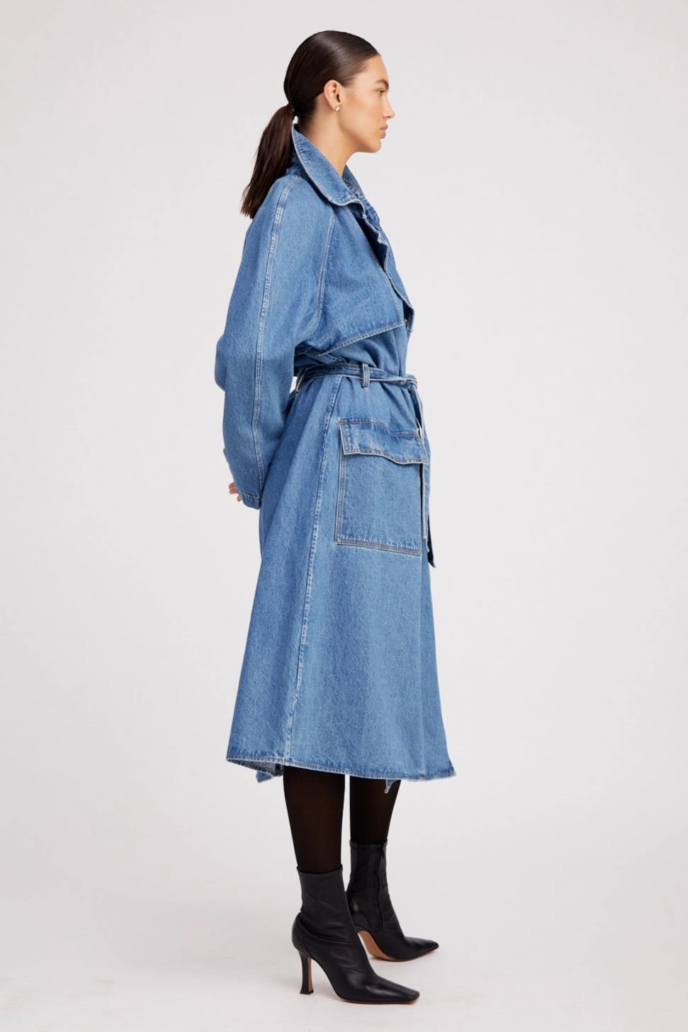 Coco Denim Trench SlubTexture Stretch Technology