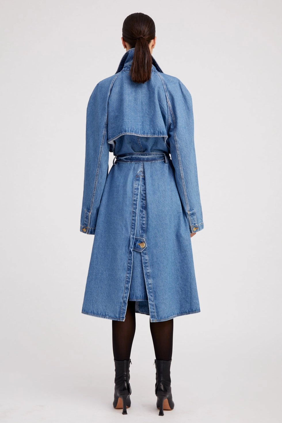 Coco Denim Trench Abrasion Resistant Surface