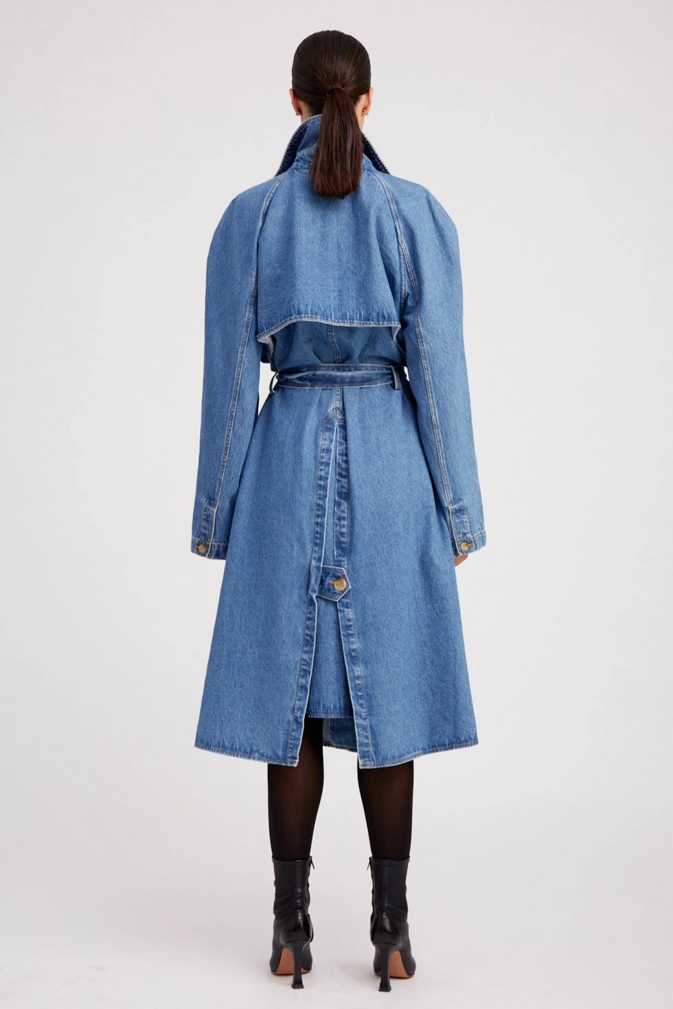 OdorControl Bohemian style Coco Denim Trench
