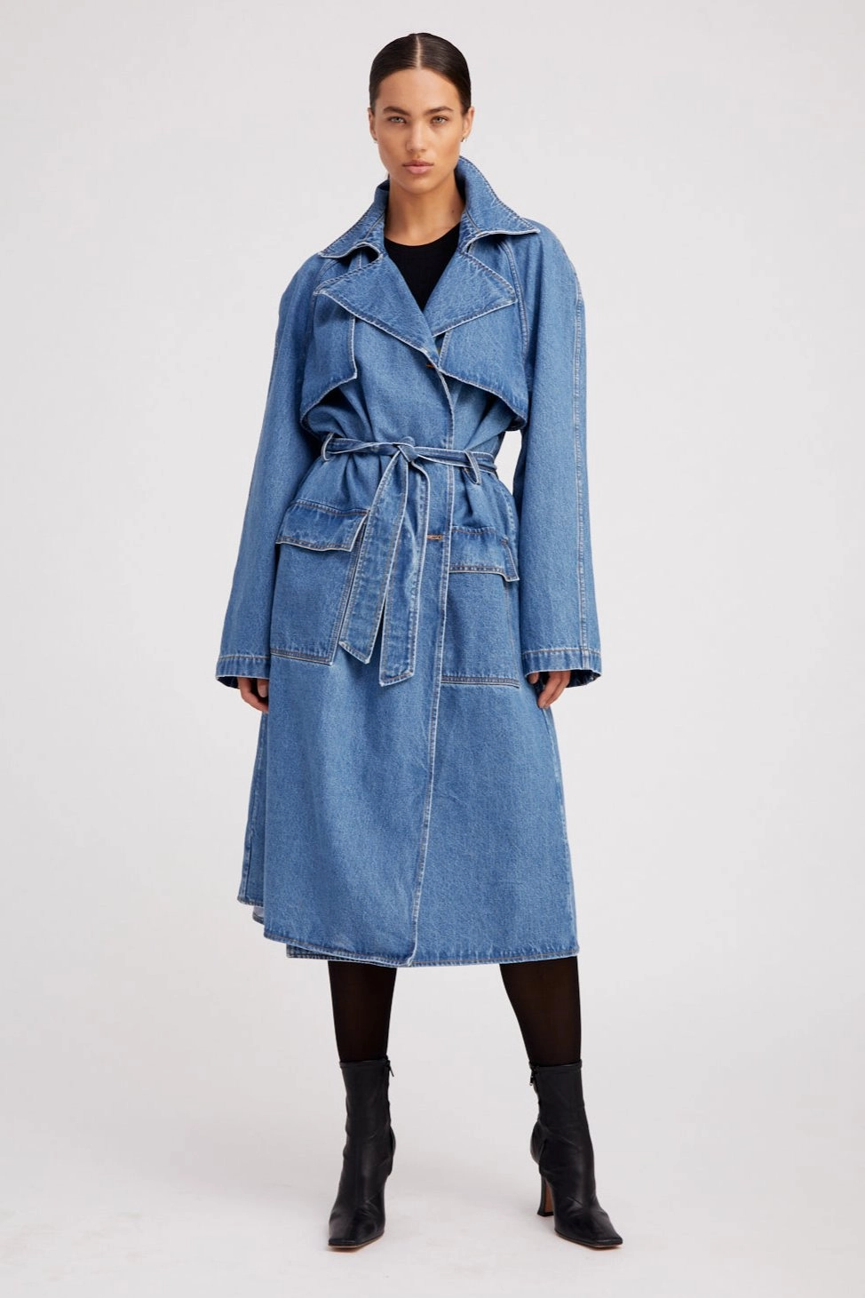 BreathableFabric Coco Denim Trench