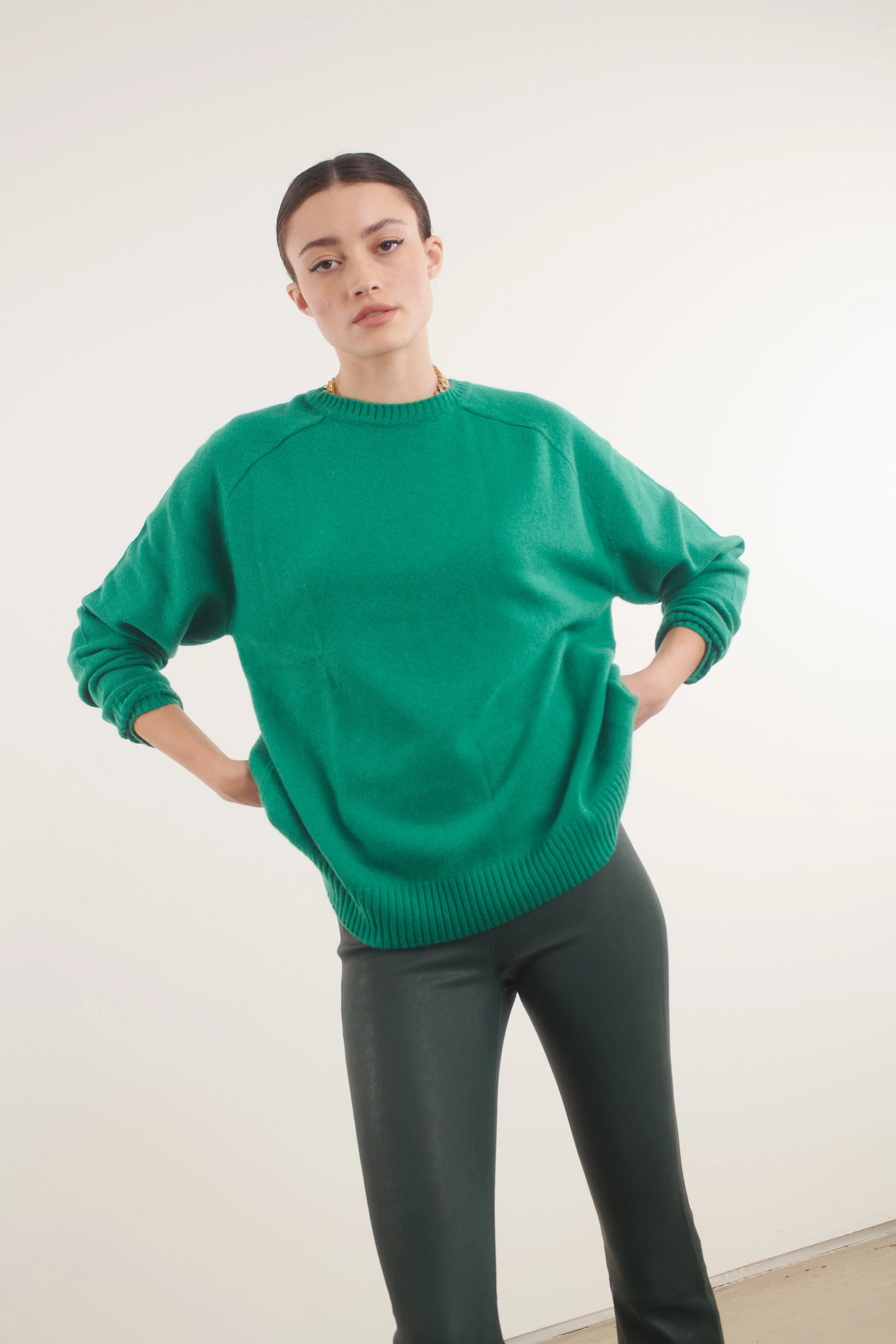 Jade Cashmere Boyfriend Sweater SmoothZipper