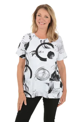 hypoallergenic material Oversized Collar Olivia Double Pocket Short Sleeve Tee