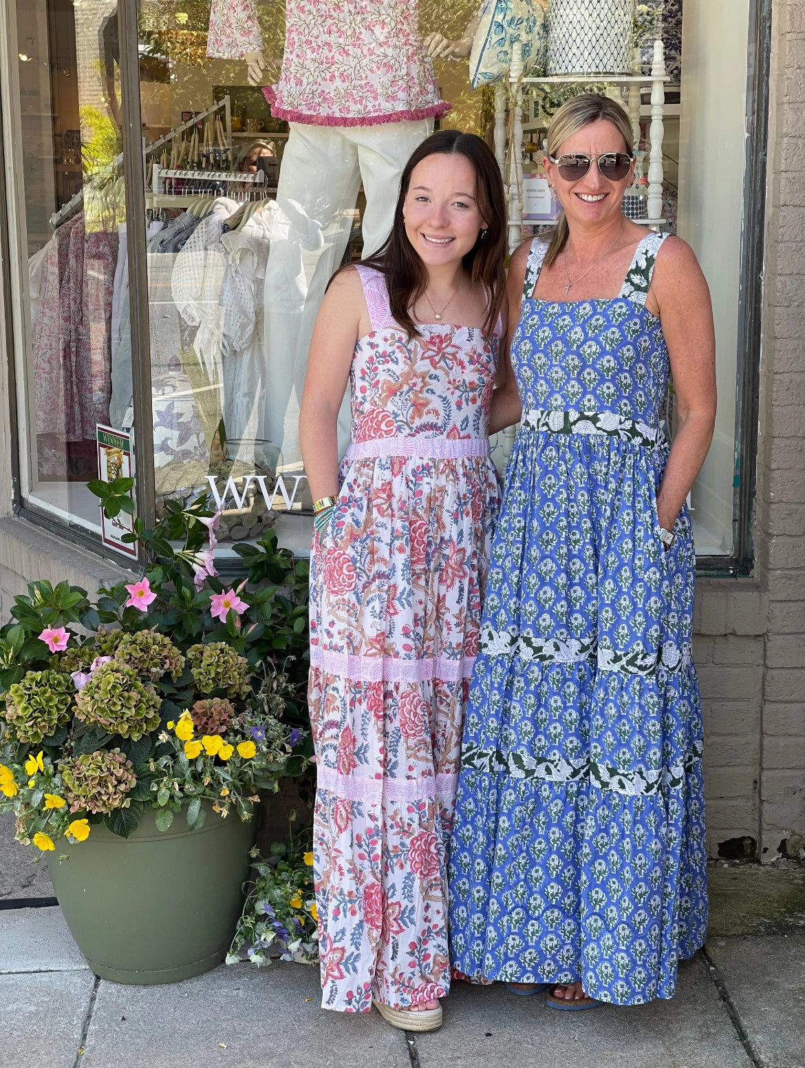 Visual Balance Notting Hill Maxi Dress Hibiscus Vine