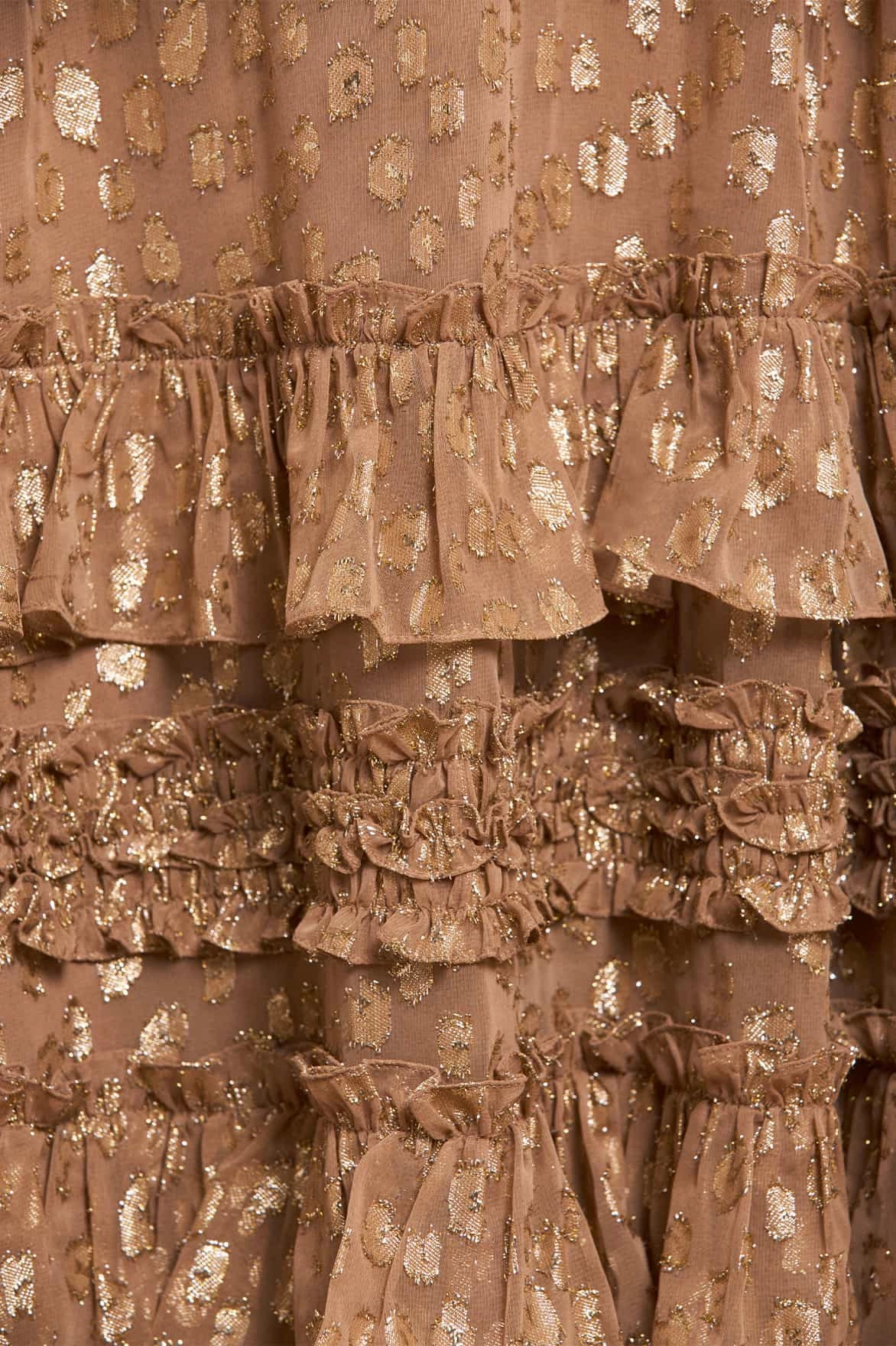 Mood Booster Odelle Lurex Round Neck Ankle Gown