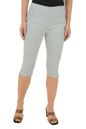 Cozy And Stylish Feminine Fit Petite Zip Hem Pull-On Clamdigger Pant