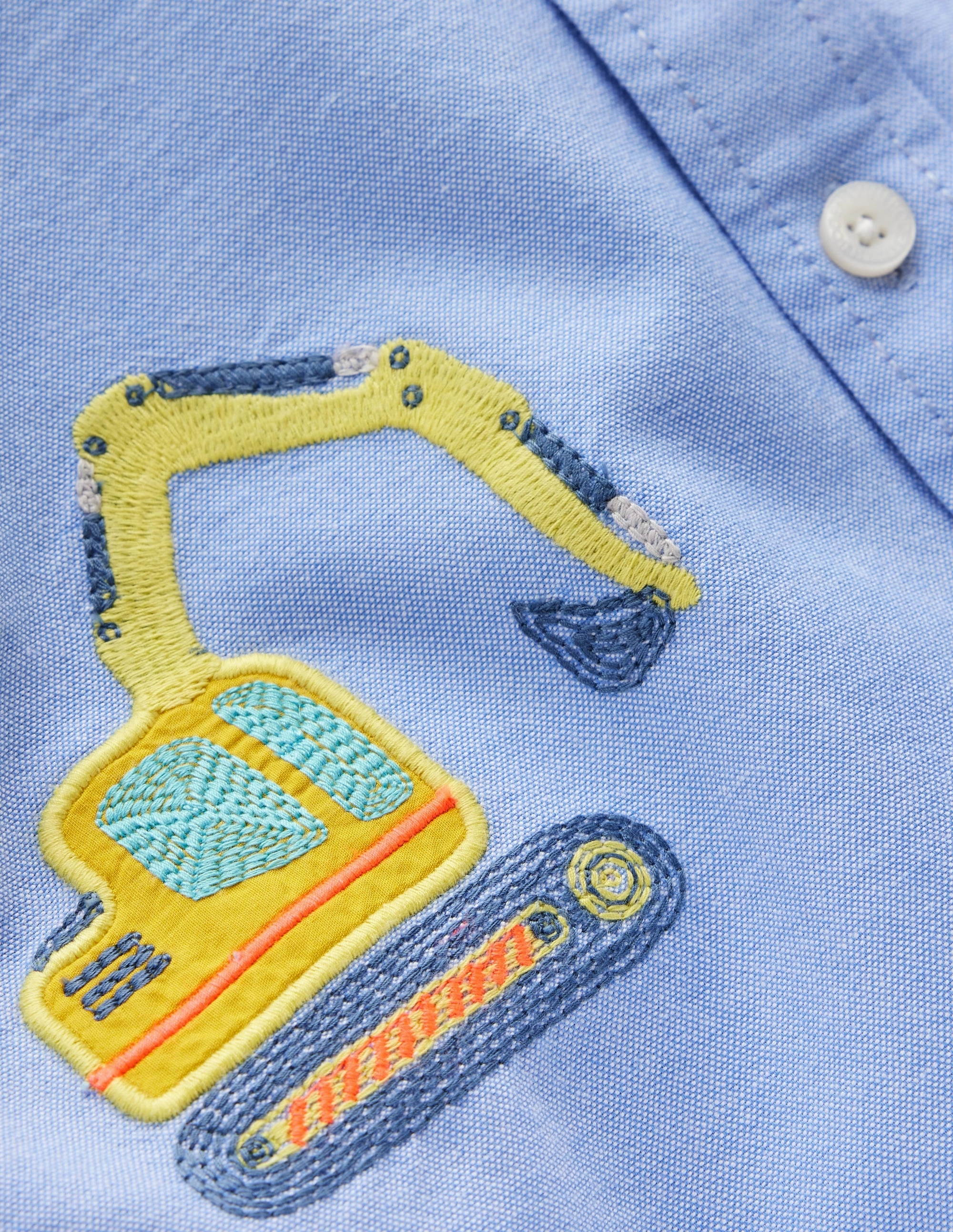 Stylish Dress Light material Embroidered Shirt-Vehicles