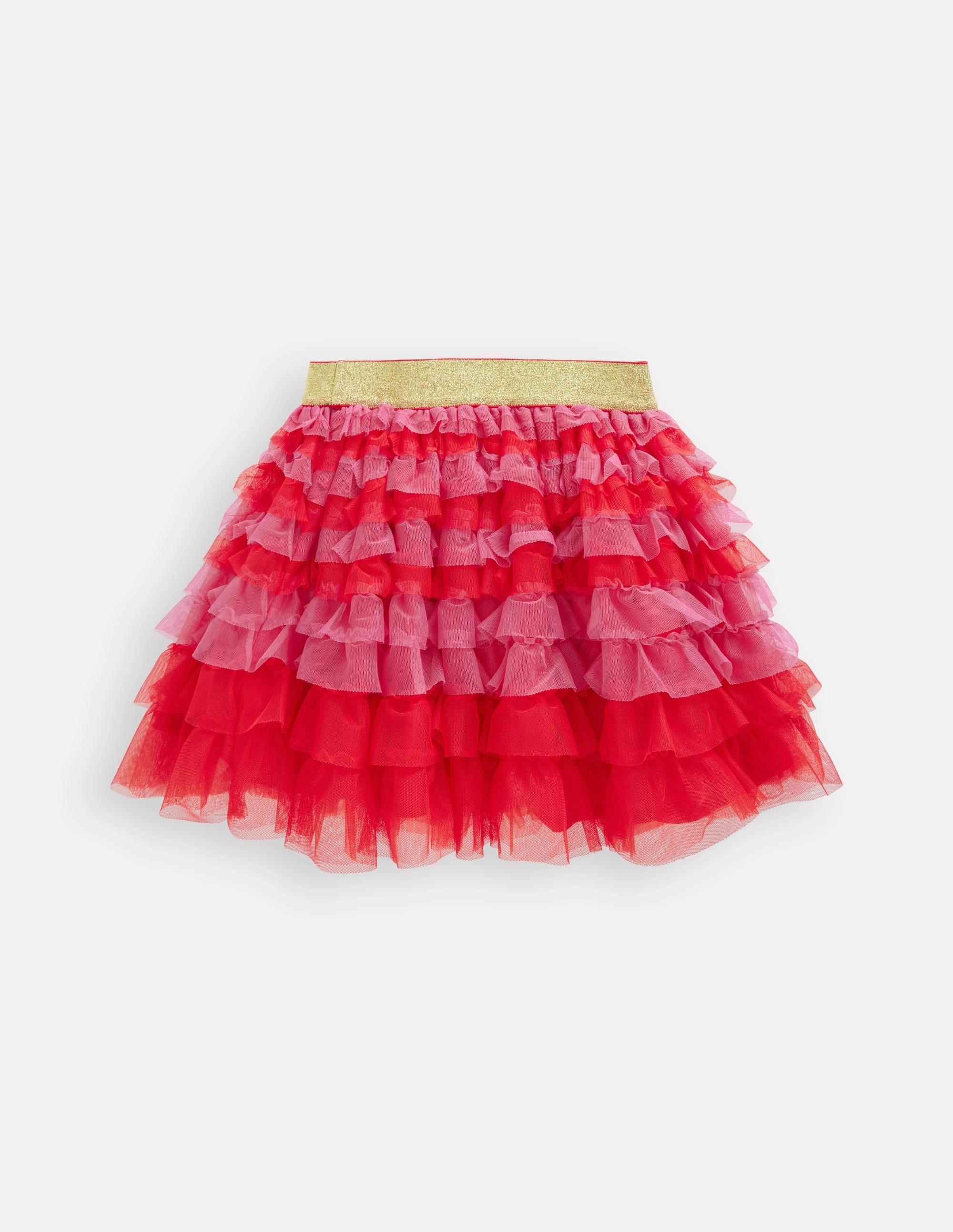 Weekend Fashion Tiered Tulle Skirt-Raspberry Pink