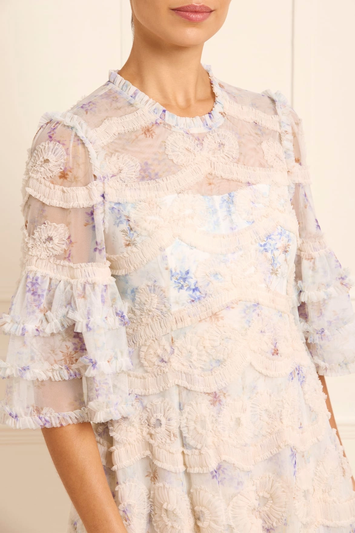 Ophelia Ditsy Ingrid Gown Light Sheen Non-Pilling