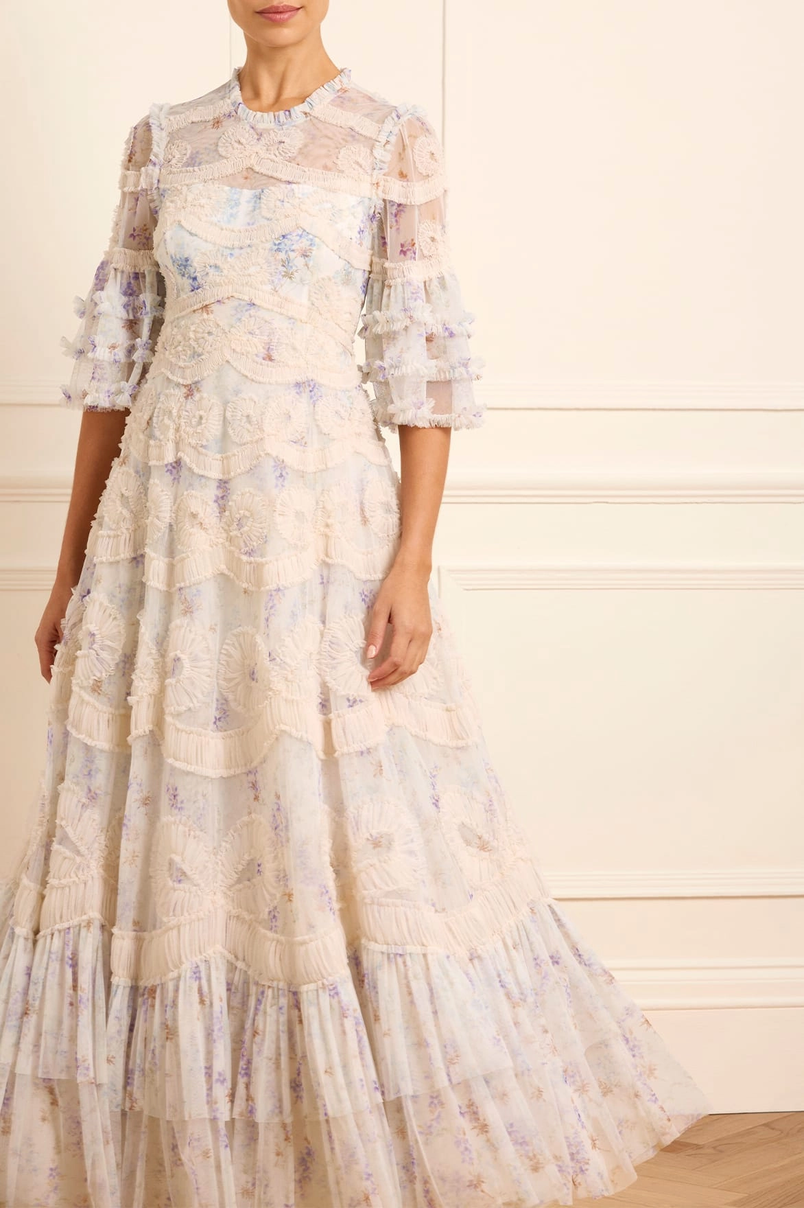 Elegant Everyday Work Chic Ophelia Ditsy Ingrid Gown