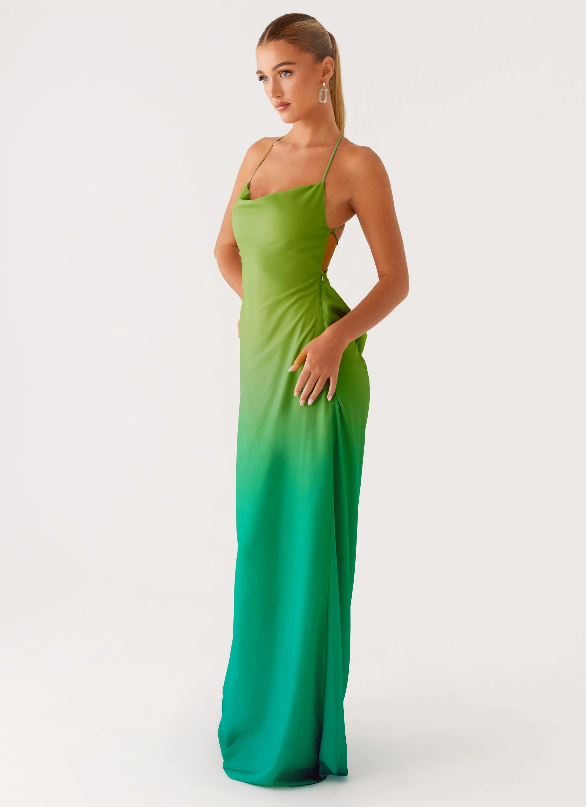 Opposites Attract Maxi Dress - Green Ombre