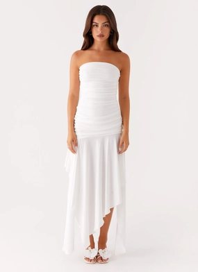 Ora Strapless Maxi Dress - White