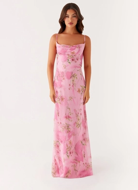 Orlando Maxi Dress - Pink Floral Print