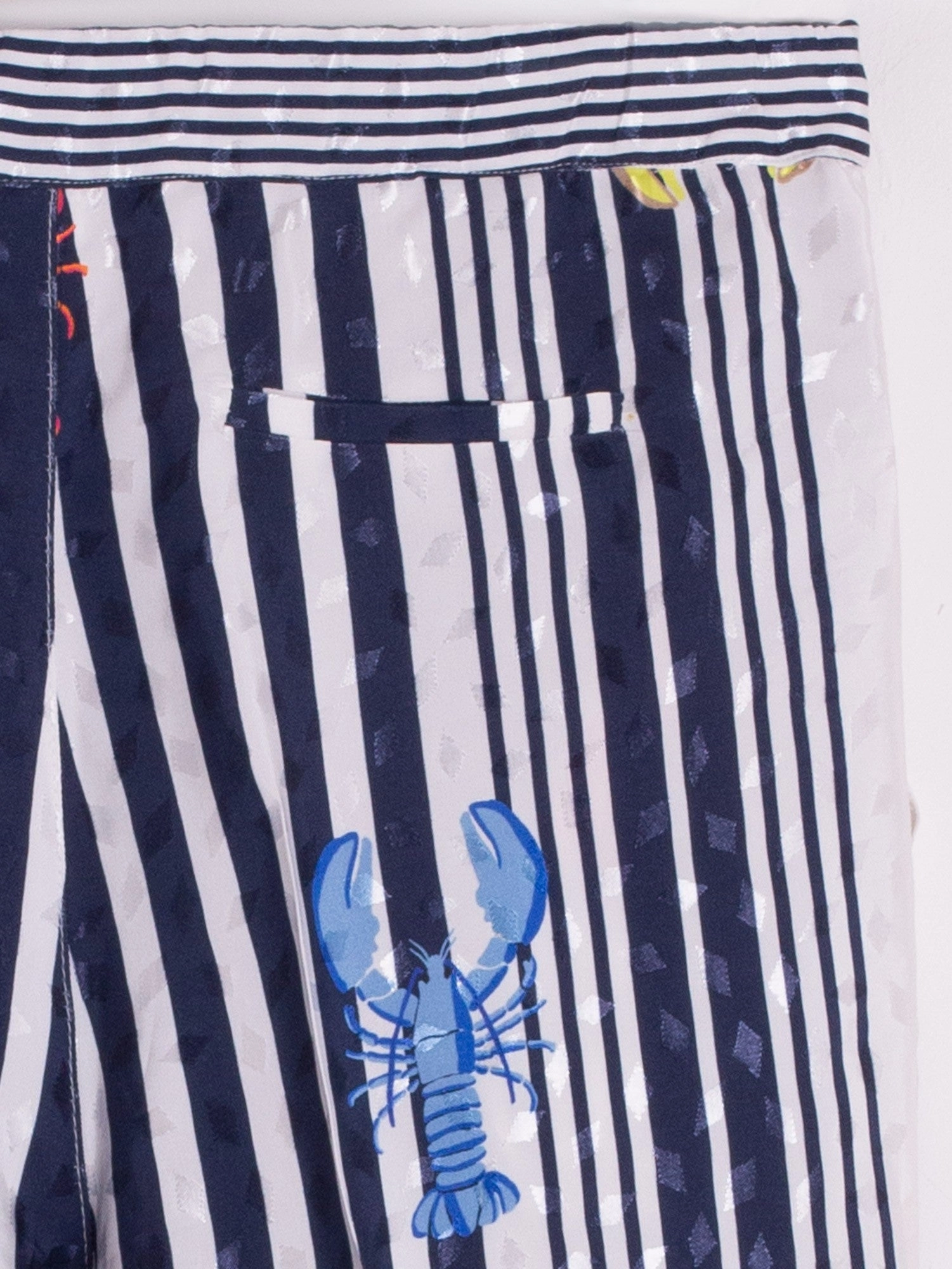 Stretch Material Ornella Pant in Patchwork Print