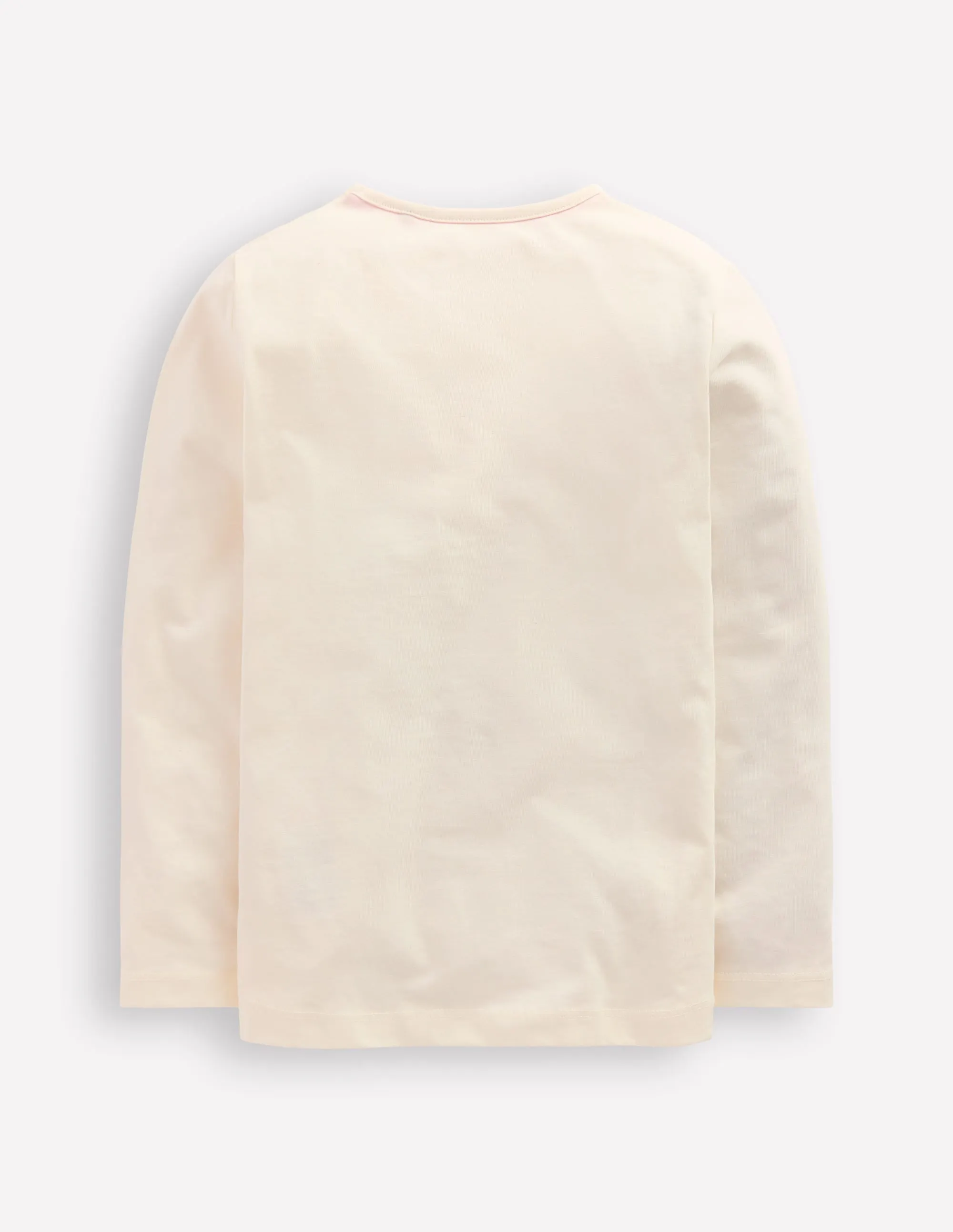 Stretch Knit Long Sleeve Riso T-Shirt-Soft Ivory Flowers