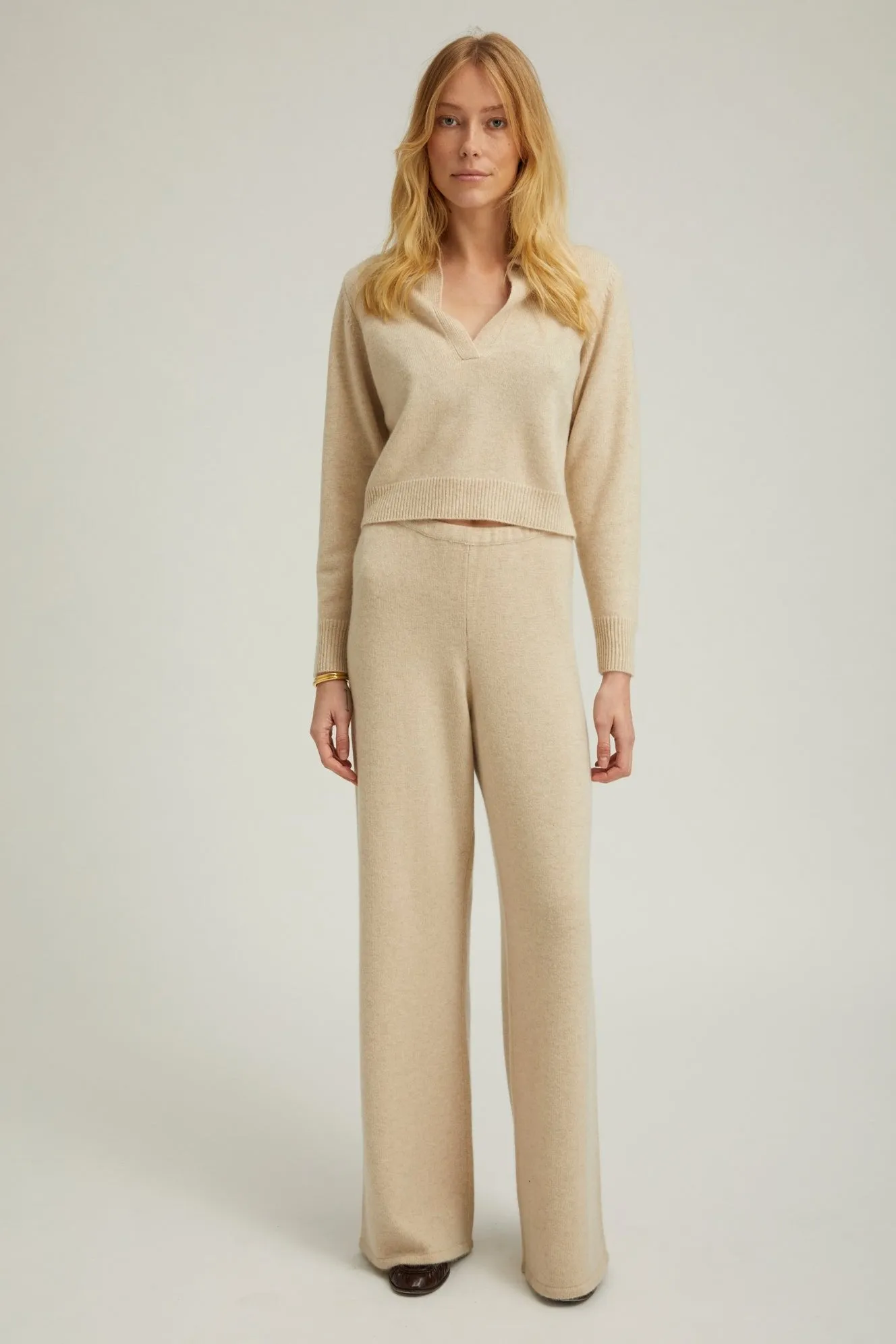 Flexible Ribbing AllDay Comfort Oyster Cashmere Easy Pants