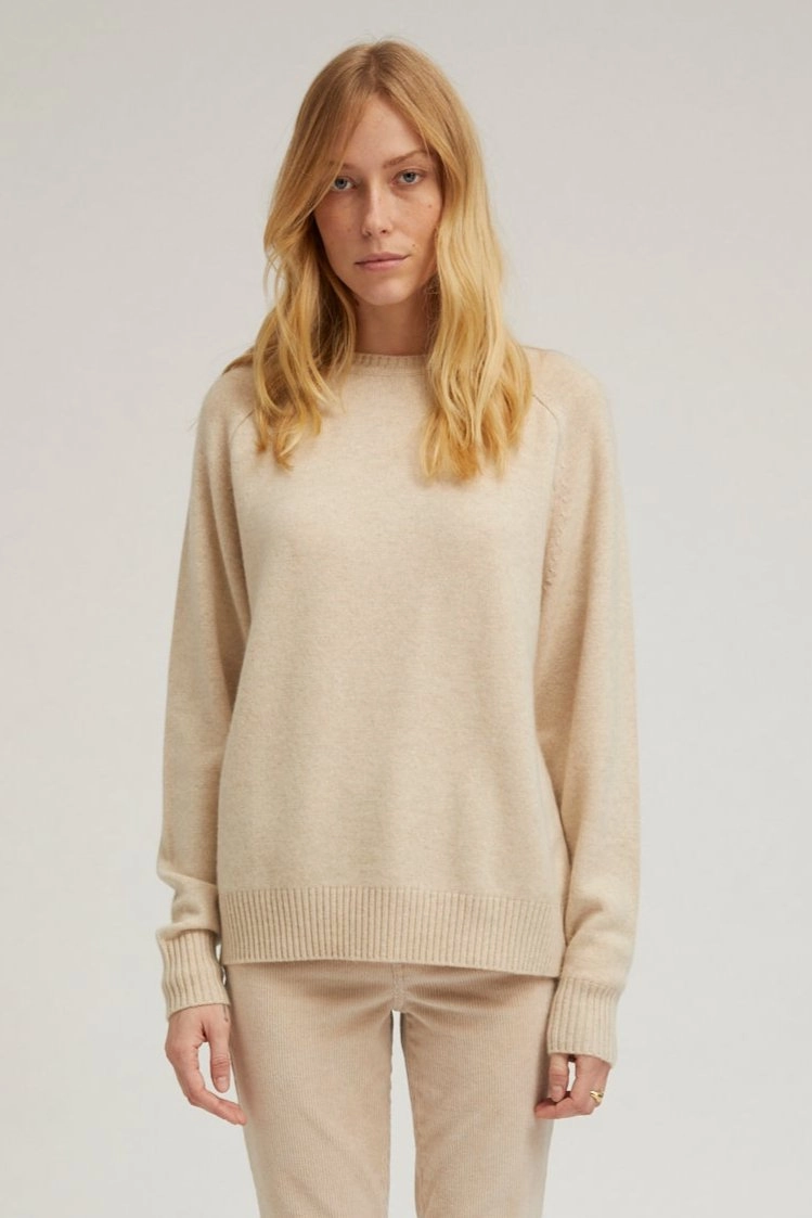 Oyster Cashmere Boyfriend Sweater AllDaySoftness Quick Dry Technology