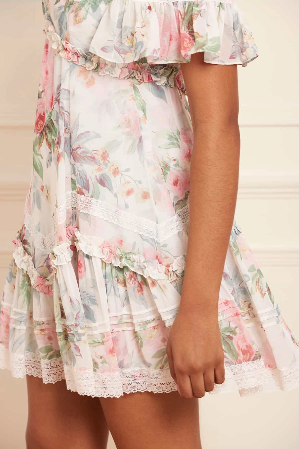 Paradise Garden Sonata Georgette Micro Mini Dress Romantic dinner wear