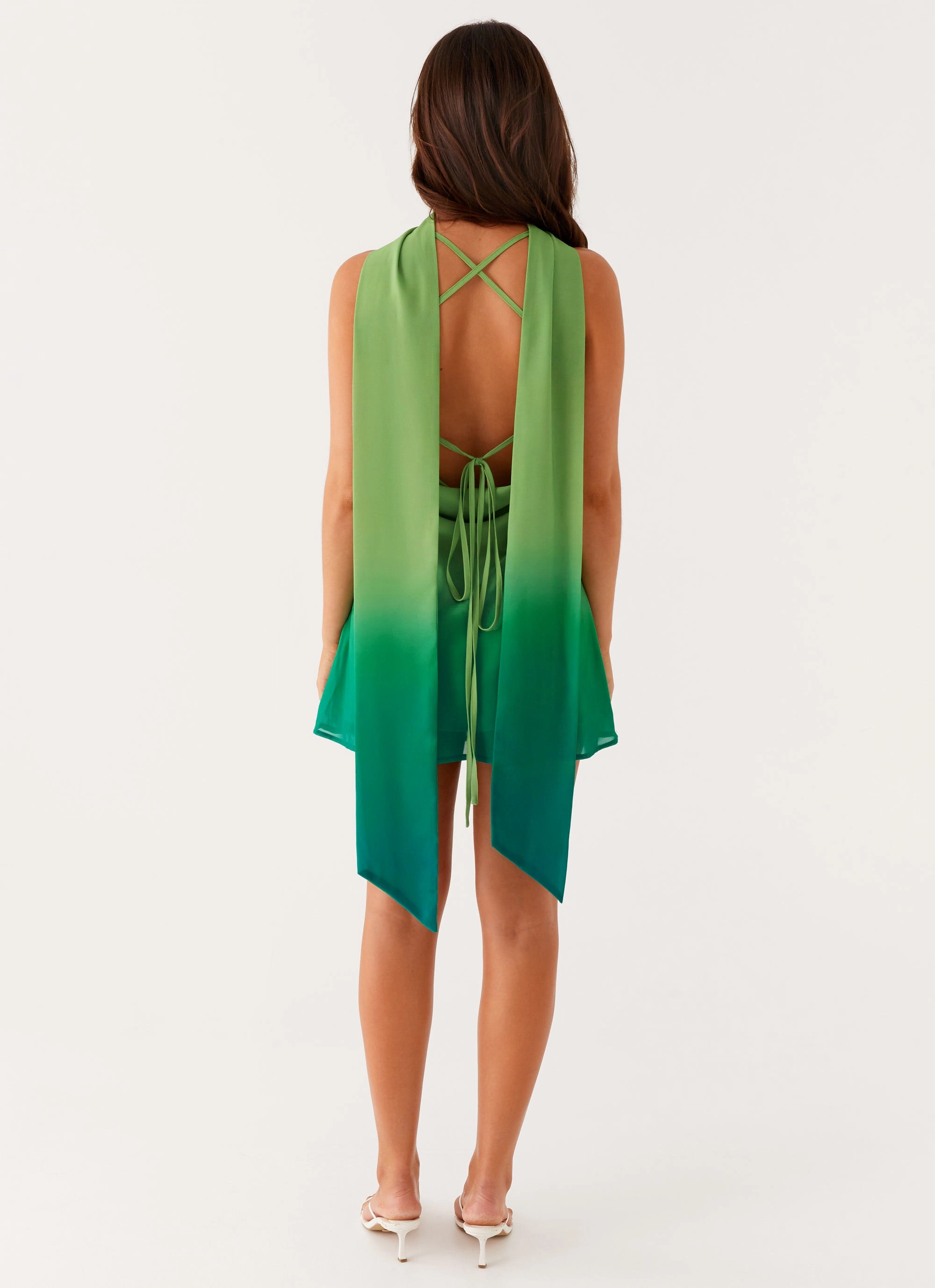 Parma Mini Dress - Green Ombre