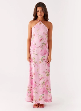 Pascal Maxi Dress - Pink Floral Print