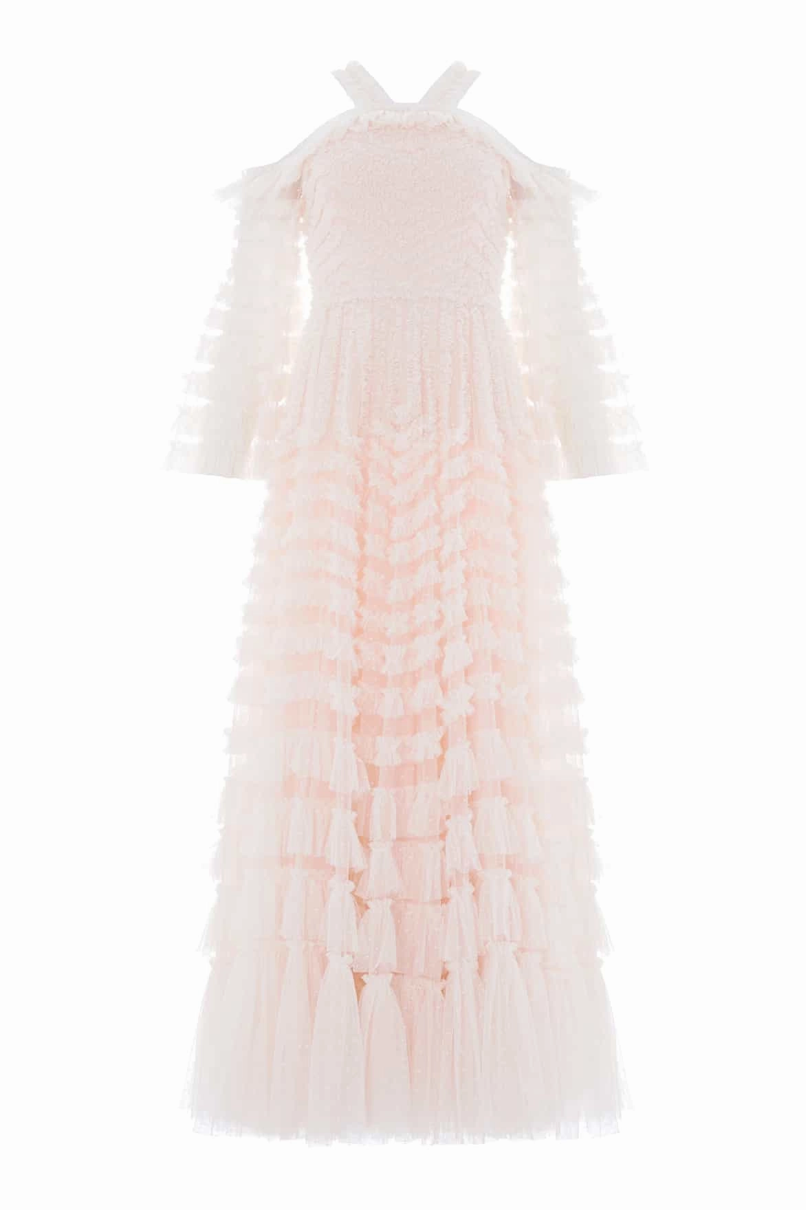 La Vie En Rose Off-Shoulder Gown High-Neck Gentle Fit