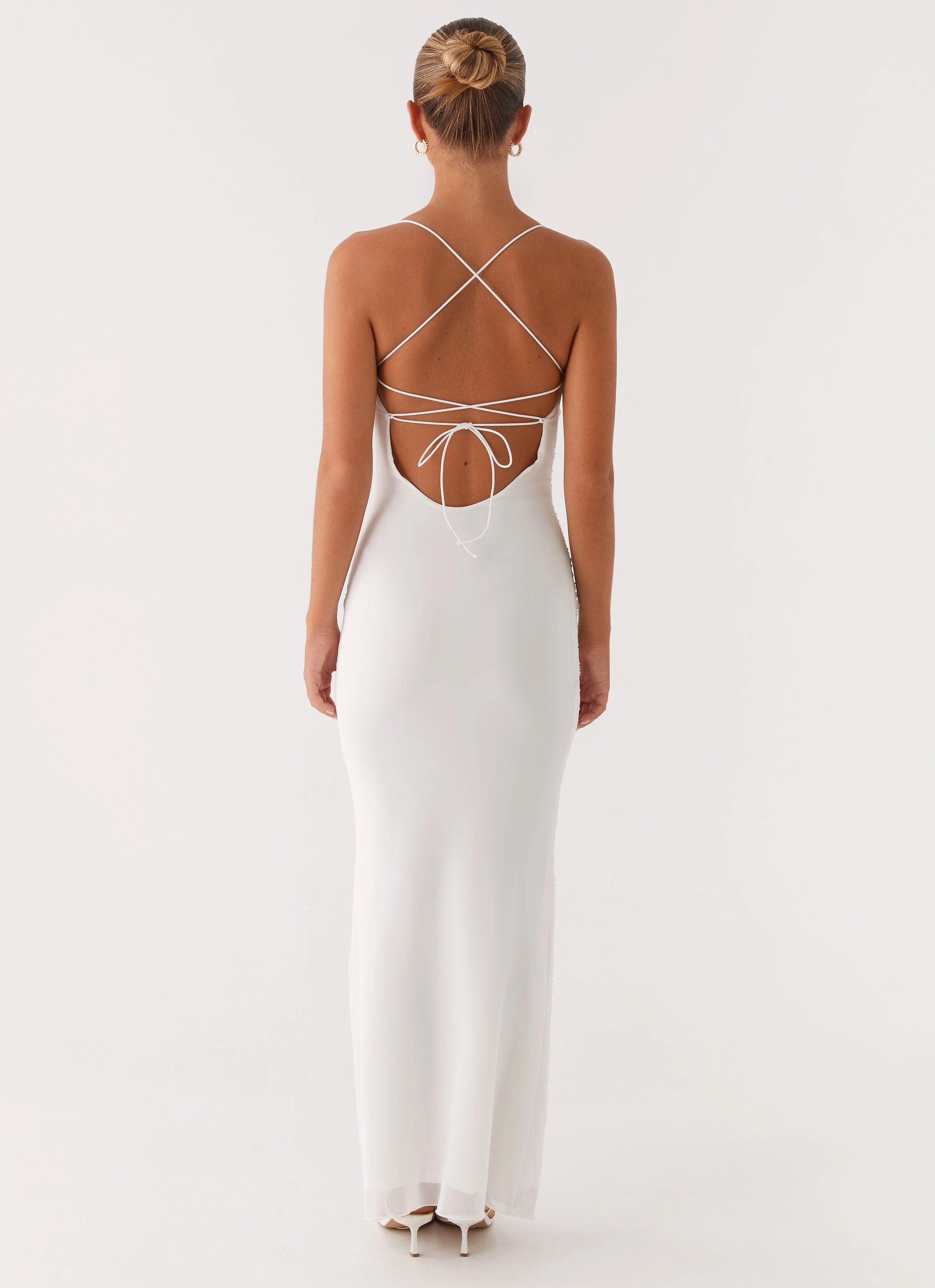 Paxton Beaded Maxi Dress - White