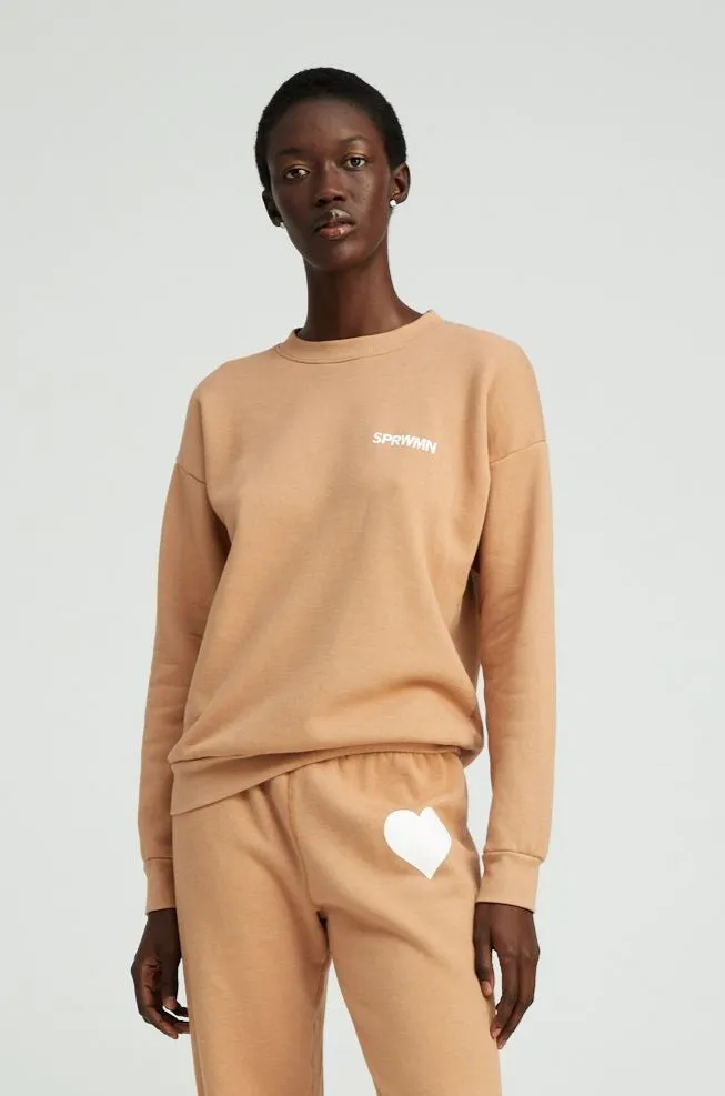 Overlock Edging Peach Logo Sweatshirt
