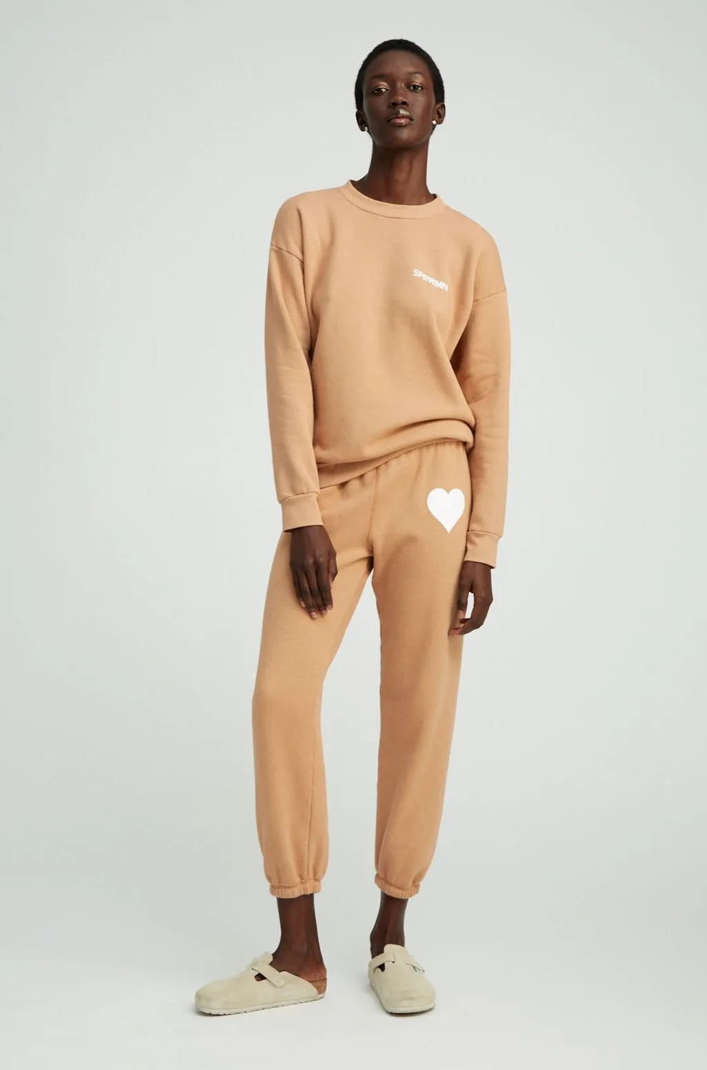 Peach Logo Sweatshirt Fade Resistant Coating RecycledPolyester