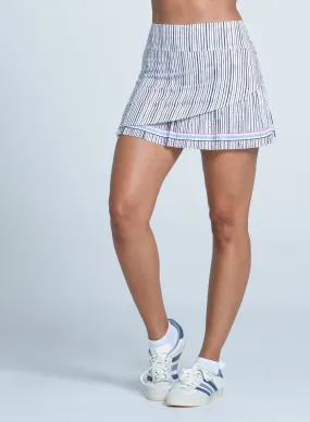 Peek A Blue Pleated Skirt-14" Everyday Comfort Wear Move Freely