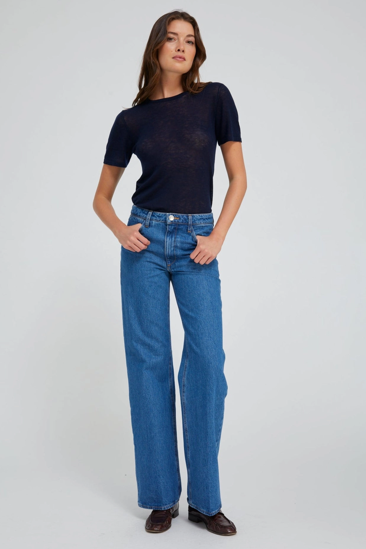 Coco Baggy Denim Casual Wearable Back pockets