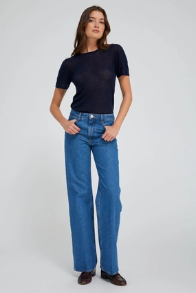 Coco Baggy Denim Casual Wearable Back pockets