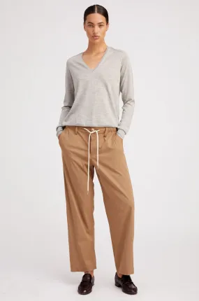 Khaki Drawstring Trousers NonRestrictiveFit