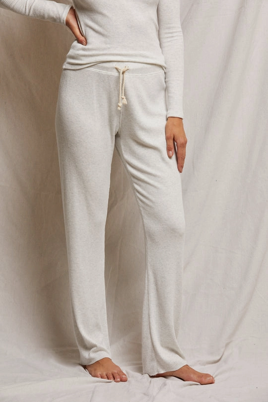 Leann Sweater Rib Straight Leg Pant in Ash Performance Design Fit All Day Wear