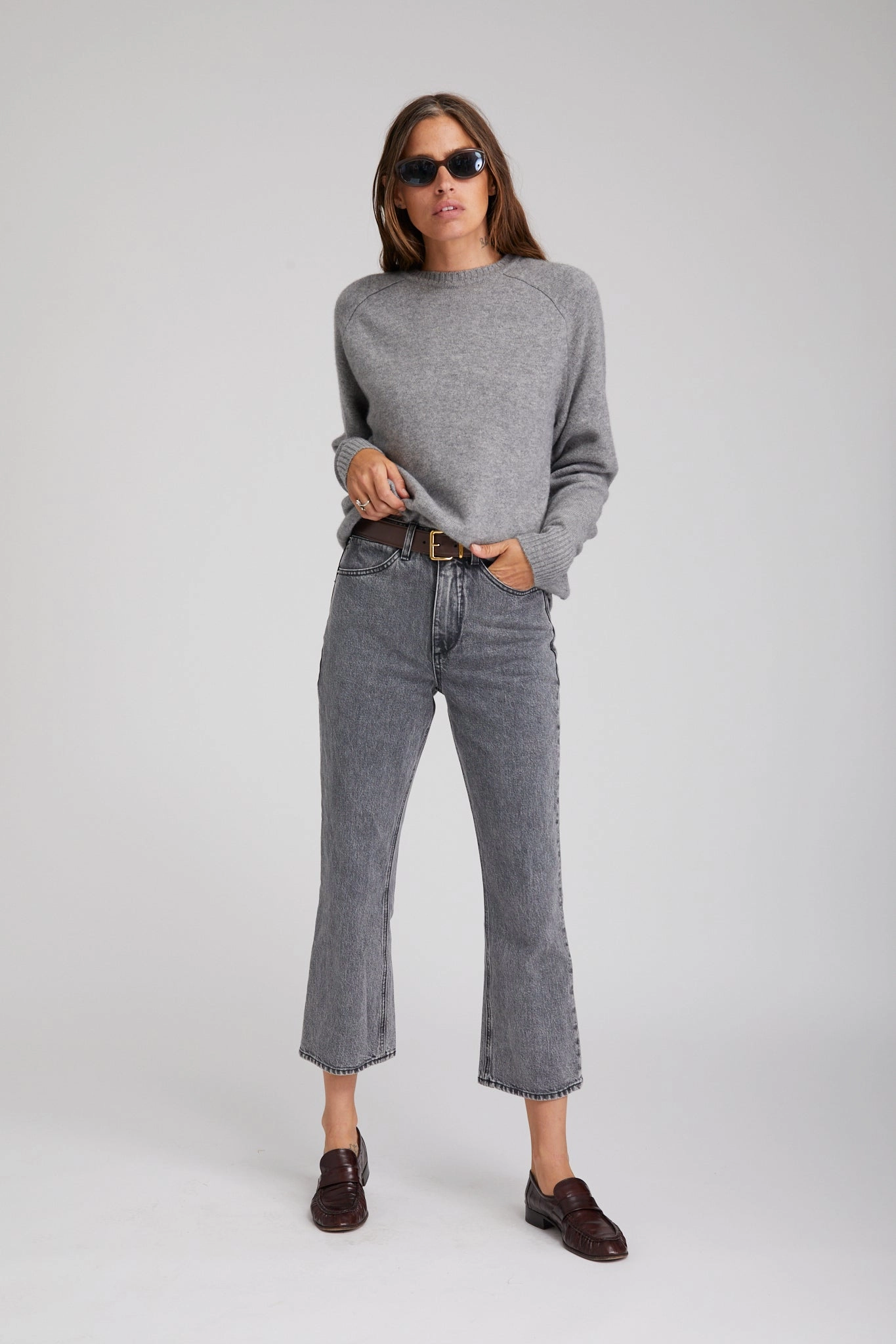 Friction Resistant Finish Non Chafing Side Seams Frida Crop Flare Denim