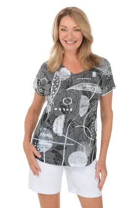 elegant design SoftKnit Petite Canvas Crushed Short Sleeve Knit Top