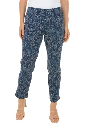 Stain Repellent Coating Petite Riviera Flourish Pull-On Ankle Pant