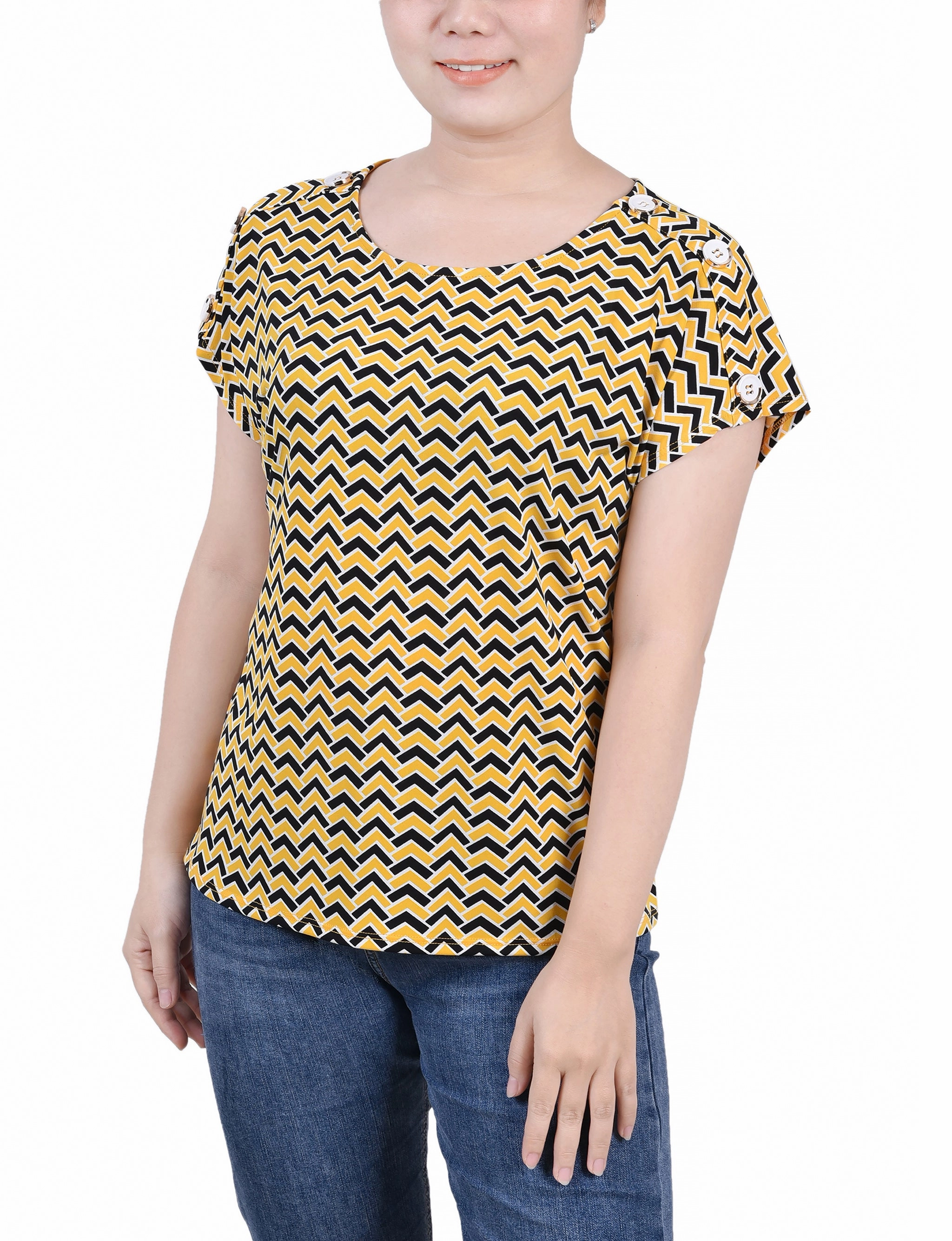 Petite Short Extended Sleeve Top Hypoallergenic Inner Layer