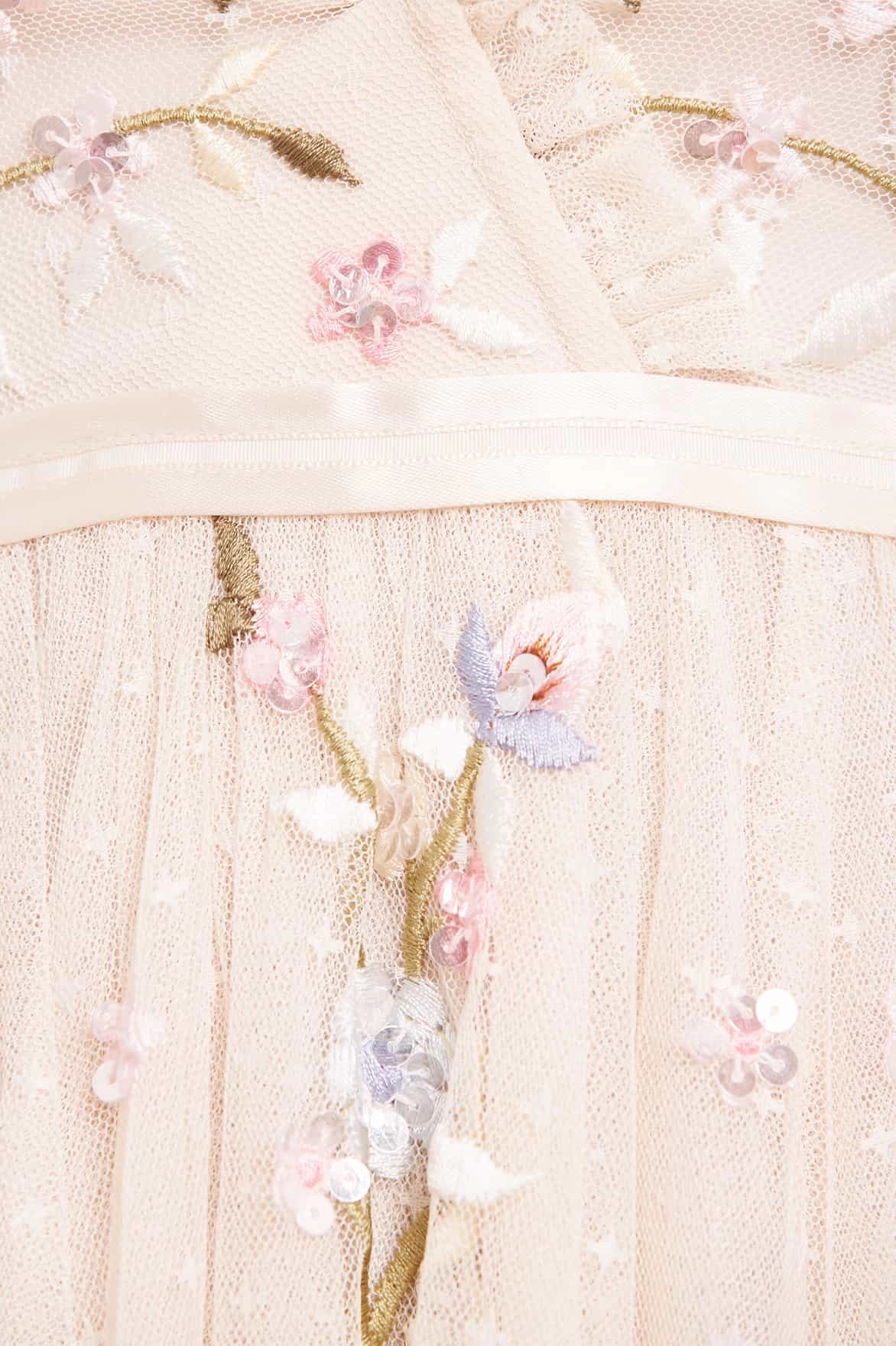 Subtle Finish Petunia Cap Sleeve Gown