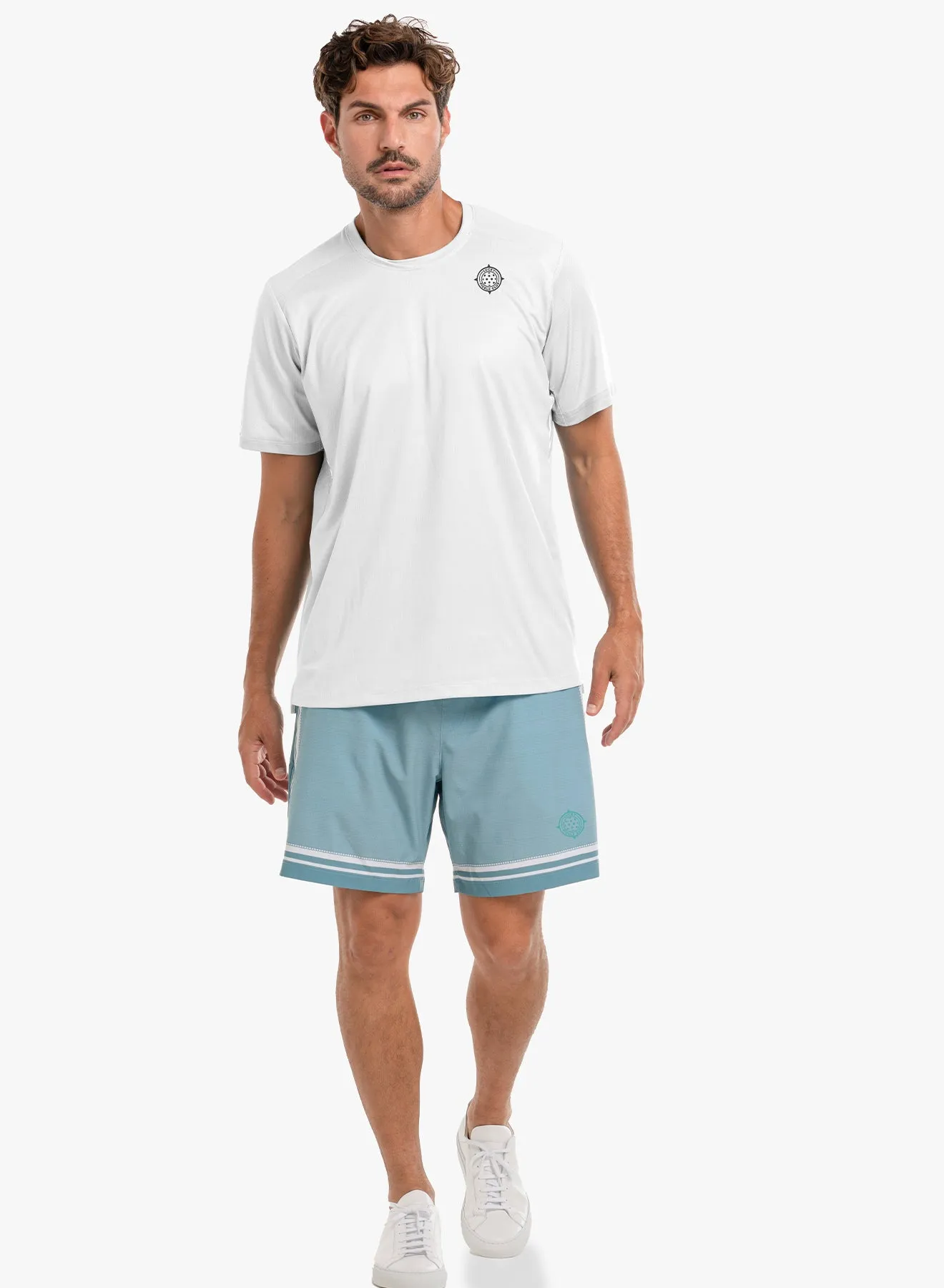 Picklball Short Sleeve Crew Sandwich Mesh Panel Structure