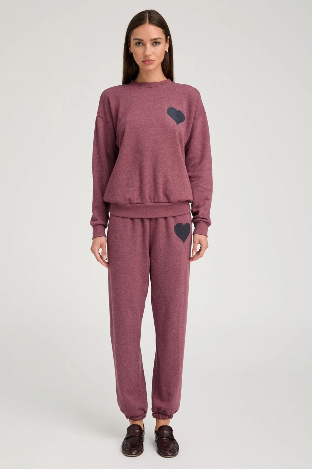 Pinot Heart Sweatpants HighCollar Design Flowy Tunic