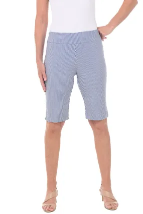 stain guard Fashion Layer Pinstripe Pull-On Bermuda Short