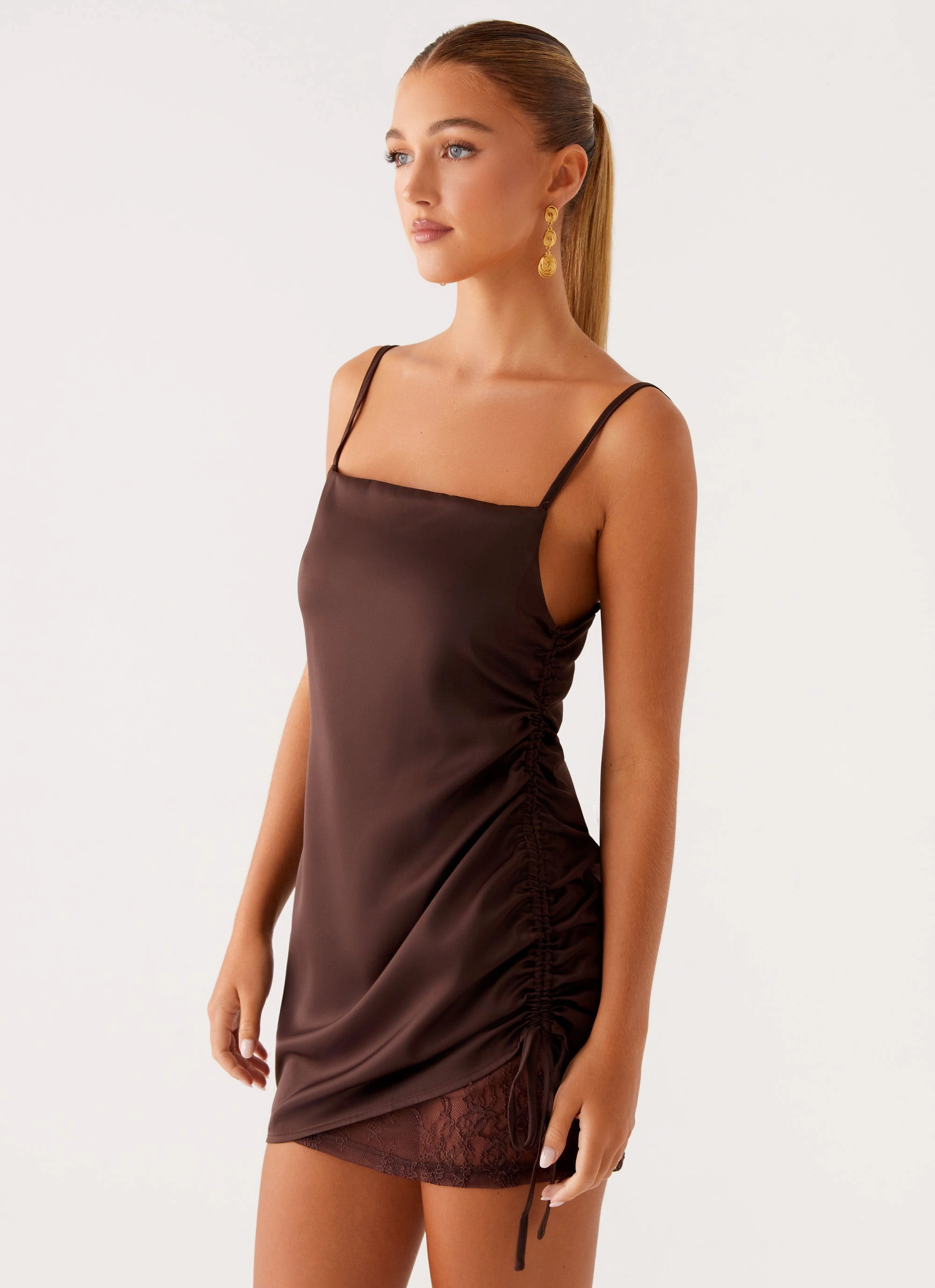 Piper Mini Dress - Chocolate