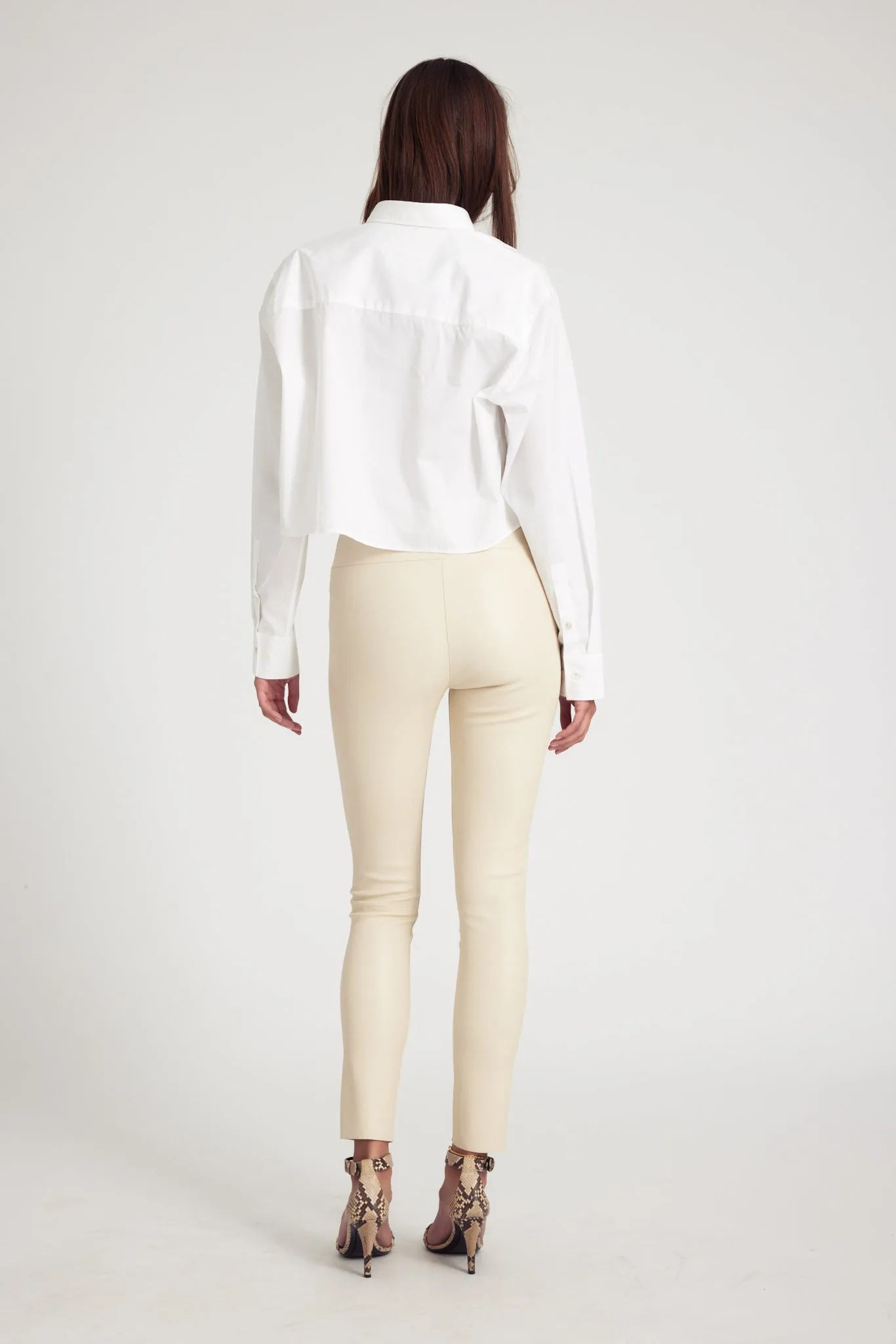 Classic Polo UV Protection White Cropped Button Down